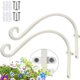 thumbnail image 4 of 2 pcs Hanging Plant Hanger Outdoor(White)12-Inch Bird Feeder Wall Hooks-Metal Plant Bracket Hook for Hanging Flower, 4 of 5