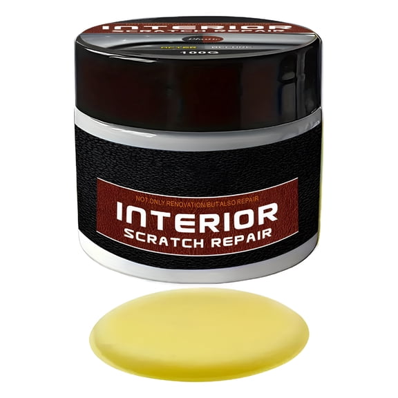 RAGUPEL Dashboard Scratch Repair Kit,Car Interior Scratch Remover for Plastic Vinyl Leather,Quick Fix Deep Scratches with UV Protection,Portable Restoration Wax & Sponge Applicator