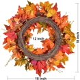 thumbnail image 5 of Coolmade 18 inch Fall Wreath Door Wreath Autumn Wreath Berry Wreath Fall Decorations, 5 of 6