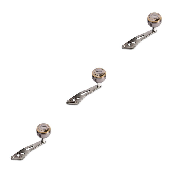 Eigraketly Mango de carrete giratorio de pesca de Metal extraíble 32mm agarre reutilizable al aire libre deporte Baitcasting perilla accesorios Gris Type1 NO1