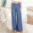 thumbnail image 4 of SwiftWear Women's High Waist Linen Wide Leg Pants Casual Summer Beach Palazzo Trousers with Pockets, Comfortable Loose Fit & Breathable Fabric, 4 of 6