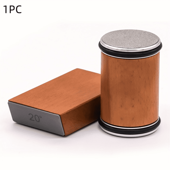 Premium Diamond Rolling Knife Sharpener with 15°/20° Dual Angle Positioning Magnetic Fixation Anti-Slip Beech Wood Base Professional Kitchen Knife Sharpening Tool for All Types of Kitchen Cutlery