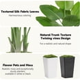 thumbnail image 6 of Realistic 5ft Artificial Bird of Paradise Plant, Synthetic Banana Leaf Tree with Textured Wavy White Pot for Home Decor, Perfect Silk Floor Plant, 6 of 6