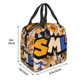 thumbnail image 5 of Lsque Sml Jeffy Print Insulated Lunch Bag with Thick Aluminum Foil Lunch Tote Bag with Front Pocket for Men and Women, Ideal for Work, School, Picnics, and Travel, 5 of 8