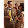 thumbnail image 2 of Mens Polka Dot Neckties Classic Silk Yellow Tie Handkerchief Business Formal Ties Pocket Square Set, 2 of 6