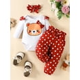 thumbnail image 2 of Canis Long Sleeve Romper and Pants Set with Dot Print for Newborns, 2 of 9