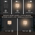 thumbnail image 3 of Yayeee LED Night Lights with Motion Detectors Auto Dusk to Dawn Light Sensors, 2 Pack, Rainbows Clouds, 3 of 7