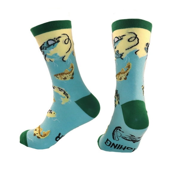 Moisture Wicking Angler Socks For Outdoor Activity With Funny Fishing Phrase I’d Rather Be Fishing Gift for Dad Grandpa