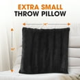 thumbnail image 5 of Cheer Collection Faux Fur Throw Pillows 16" x 16", Set of 2 - Black, 5 of 5