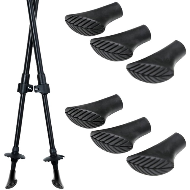 Pièces - Embouts de Marche Nordique - Embouts de Bâton de Marche - Embout de Perche de Randonnée – Arrêt – Diamètre Intérieur 11 mm - Convient à la Plupart des Perches de Randonnée, Routes Goudronnées, Routes de Gravier et Montagnes - Perche de Randonnée