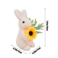 thumbnail image 3 of Adorno de conejo de Pascua, escultura de conejo artificial de pie con musgo verde, decoración de jardín, regalos de fiesta, decoración de mesa y hogar, adornos de conejo de PVC., 3 of 9