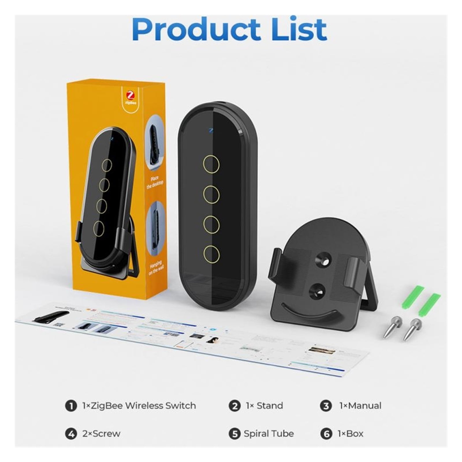 TUYA ZigBee Smart Scene Switch Touch Remote Control Group Control 2.5D Tempered Glass Three Type Of Operation Battery Power ,Trusted and Reliable