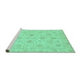 thumbnail image 2 of Ahgly Company Machine Washable Indoor Rectangle Oriental Turquoise Blue Traditional Area Rugs, 7' x 10', 2 of 4