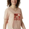 thumbnail image 5 of COLUMBIA Womens Coral Graphic Short Sleeve V Neck T-Shirt 2X, 5 of 5