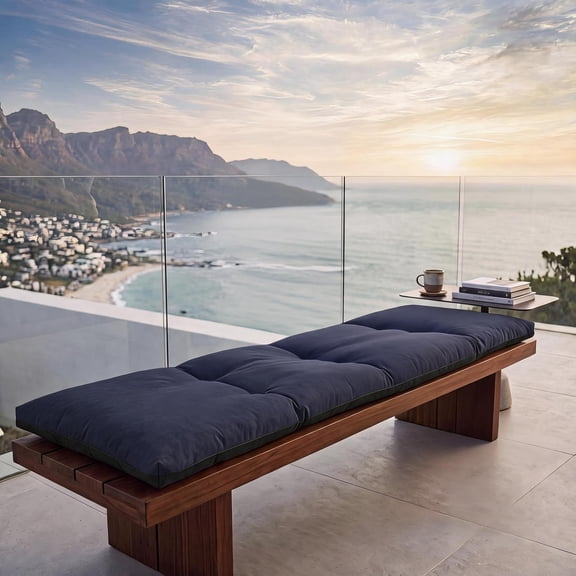 59x18x5 in Patio Bench Cushion, Water-Resistant
