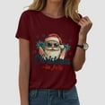 thumbnail image 6 of Drie Christmas Womens Casual Tops Womens Oversized Summer T Shirts Fashion Workout Plus Size Tops Short Sleeve Beach Vacation Gym Clothes 2025 ,XL, 6 of 6