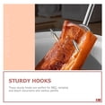 thumbnail image 5 of Meat Hook BBQ Food Turner Holder Wood Stainless Steel Butcher Hanging Hooks 2 Pcs, 5 of 6