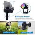 thumbnail image 4 of SUNVIE Christmas RGBW Spotlight Outdoor 6W Color Changing LED Landscape Light with Stake, 2 pack, 4 of 9
