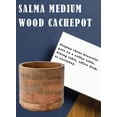 thumbnail image 6 of Medium Mango Wood Cachepot for Flowers & Plants, 6.5" Diameter & 6" Tall, 6 of 6