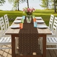 thumbnail image 4 of Table Runners 70 Inches Long Dress Scarves, Dark Brown Rattan Farmhouse Coffee/Dining/Kitchen Table Decor, Holiday Table Runner, Vintage Abstract Wicker Texture 13x70 Inch, 4 of 9