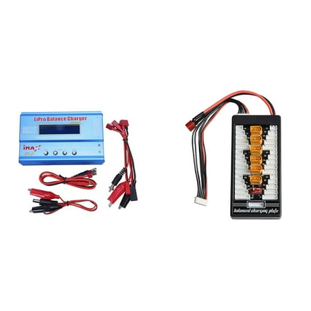 

B6 80W XT60 Battery Balance Charger + B6AC Charging XT60 Adaptor Board 2-6S for RC Battery