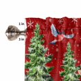 thumbnail image 5 of Winter Snowman Kitchen Curtains and Valances Set, Merry Christmas Xmas Tree Elk Red Wood Grain Rod Pocket Window Valance Window Curtain Panels for Living Room Bedroom Laundry, 27.5x24in, 3 Pieces, 5 of 7