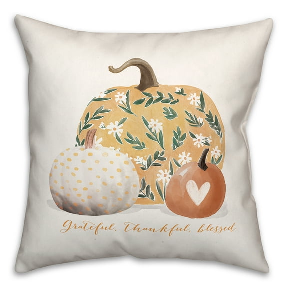 Creative Products Patterend Pumpkins 18 x 18 Indoor / Outdoor Pillow