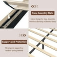 thumbnail image 6 of Flolinda Full Size Bed Frame with Fabric Headboard, Strong Wooden Slats, Non-Slip and Noise-Free, No Box Spring Needed, Easy Assembly, Beige, 6 of 8