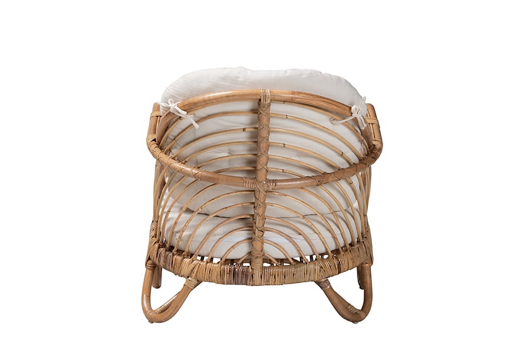 bali & pari Aliane Rattan BOHO Accent Chair, Natural Brown