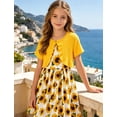 thumbnail image 2 of Lanbubble Girls Dresses Sleeveless Summer Dress with Cardigan for Kids Casual, 9-10 Years, 2 of 6