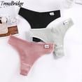 thumbnail image 2 of TrowBridge-bragas deportivas para mujer, tangas femeninas a rayas a la moda, ropa interior de algodón puro, Tanga con espalda en T, 2 of 4