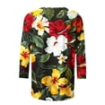 thumbnail image 5 of PuLe Long Sleeve Shirts for Women Womens 3/4 Length Sleeve Tops Casual Three Quarter Sleeve T-Shirts Round Neck Cute Tunic Tops Summer Blouses for Women 2024 ﻿, 5 of 5