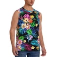 thumbnail image 2 of Fotbe Colorful Flowers Men's Camiseta sin Mangas Estampada para Hombres, Playera Casual para Gimnasio, Entrenamiento, Playa-Small, 2 of 7