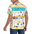 thumbnail image 2 of Rateoe Funny Farm Pattern Men’s Baseball Short Sleeve Polo Shirt, Midweight Men's Shirt Golf Shirt Polo Shirts Quick Dry Short-X-Large, 2 of 7