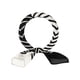 thumbnail image 1 of BUFANDA IMPRESA A RAYAS SIMÉTRICAS DE COLOR CONTRASTANTE INSPIRE CHIC PARA MUJERES, 70x70cm/27.6x27.6" (LxA) HERRINGBONE EN COLOR NEGRO Y BLANCO, 1 of 6