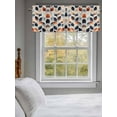 thumbnail image 3 of Navy Blue Burnt Orange Botanical Curtain Valances for Windows, Vintage Leaves Kitchen Valance Window Treatment, Light Filtering Block Curtains for Bathroom/Bedroom/Living Room 54'' x 18'', 3 of 9