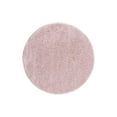 thumbnail image 3 of Unique Loom Soft Solid Shag Collection Area Rug - Aras (4' 1" Round Pink), 3 of 7