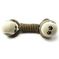 thumbnail image 2 of nipocaio Cotton Rope Tennis Dumbbell Dog Toy Molar Dog Rope Knot Toy Ball 1 Piece Gray, 2 of 5