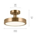 thumbnail image 3 of Champagne Bronze LED Semi Flush Mount from the Riu Collection, 3 of 4