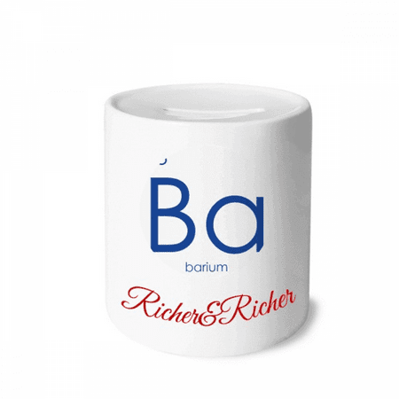 

Chestry Elements Period Table Alkaline Earth Metal Barium Ba Rich and Rich Bank Saving Box Coin