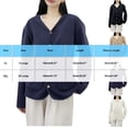 thumbnail image 3 of HAiming Women Plush Coats Fleece Long Sleeve V Neck Casual Solid Color Jackets Fall Winter Trendy Outwear Clothes, 3 of 7