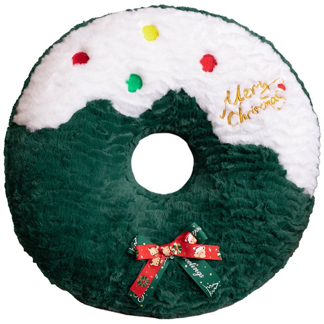 Muñeca de peluche con dibujos animados de rosquilla navideña de 40 cm, relleno suave