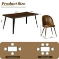 thumbnail image 2 of Homy Casa 5-Piece Dining Set, Faux Walnut Rectangular Table with Upholstered Chairs, 2 of 8