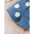 thumbnail image 5 of Baby Girl Floral Print Paperbag Waist Denim Shorts, 5 of 5