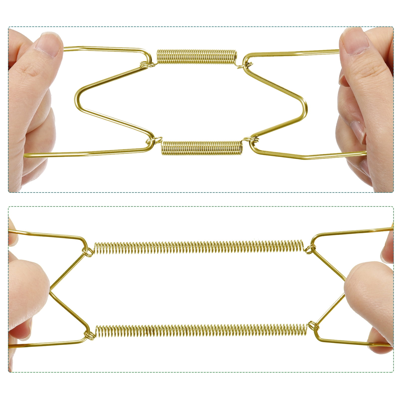 Unique Bargains 10Pcs Invisible Wall Plate Hangers for Plates and Artwork Display Gold