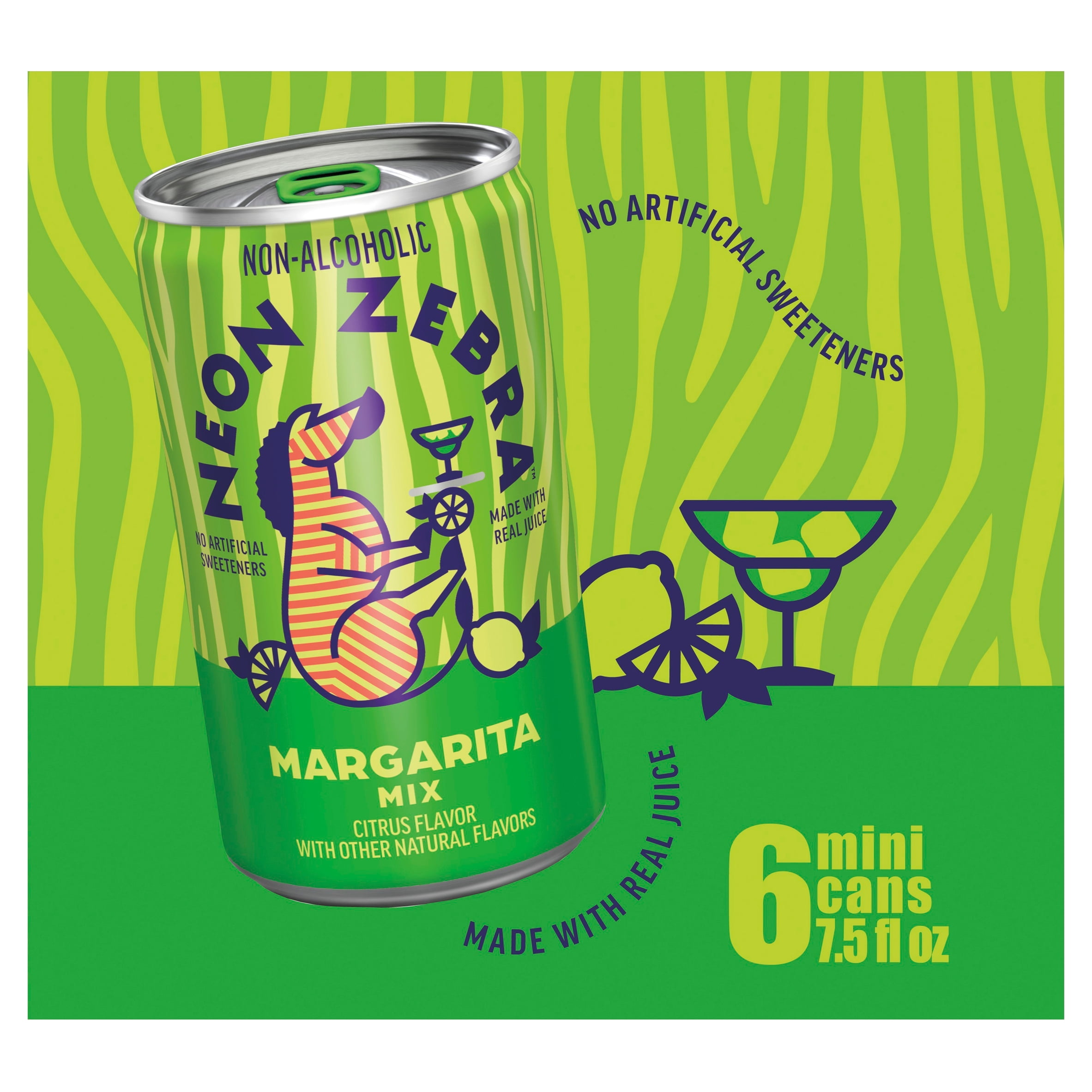 Neon Zebra Margarita Mix, Cocktail Mixers, No Artificial