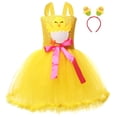 thumbnail image 4 of PMVFHDE Adolescentes Mode Pâques Dessin Animé Lapin Oeuf de Pâques Fille Bandeau Robe Douce Scène Performance Jeu de Rôle Ensemble Deux Pièces Tenue de Fête Ensembles pour Filles Jaune,10-12 Ans, 4 of 9