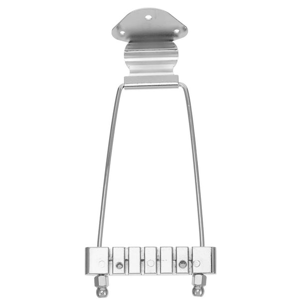 WEUVEB Tailpiece De Durabilidad Para Guitarra O Bajo Color Plata Sin Tornillos