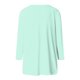 thumbnail image 3 of Blusa de manga 3/4 y cuello en V para mujer: estampado floral, poliéster, corte ajustado, prenda elegante informal para la oficina o una fiesta, combina con vaqueros o faldas., 3 of 3