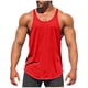 thumbnail image 1 of pstuiky Camisetas sin mangas para hombre, Camiseta deportiva de manga corta con cuello redondo, ajustada y de alta resistencia, de color liso para hombre Chaleco para hombre s, 1 of 7